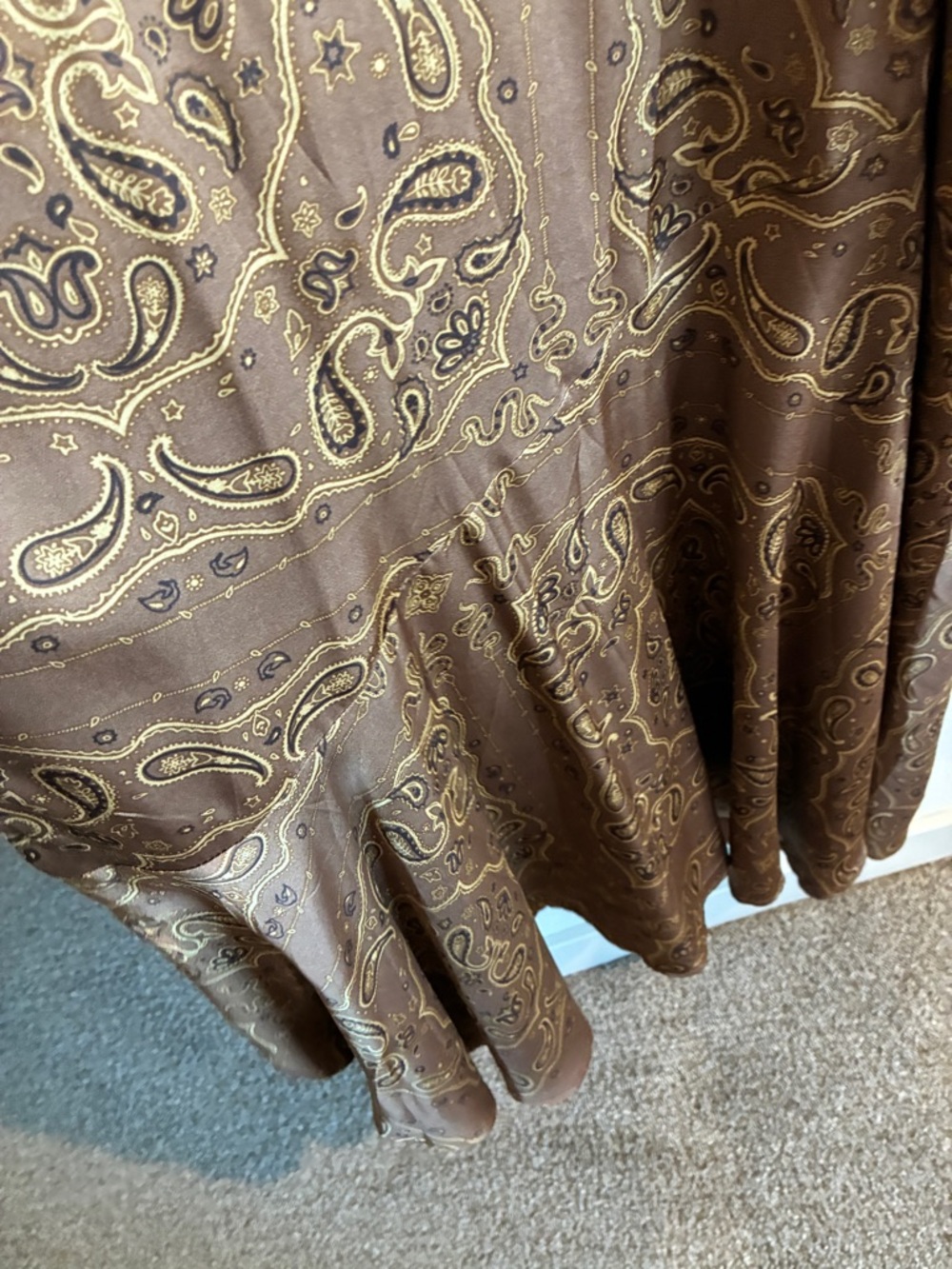 Never Fully Dressed Brown Paisley Long Sleeve Dress - Picture 16 of 16